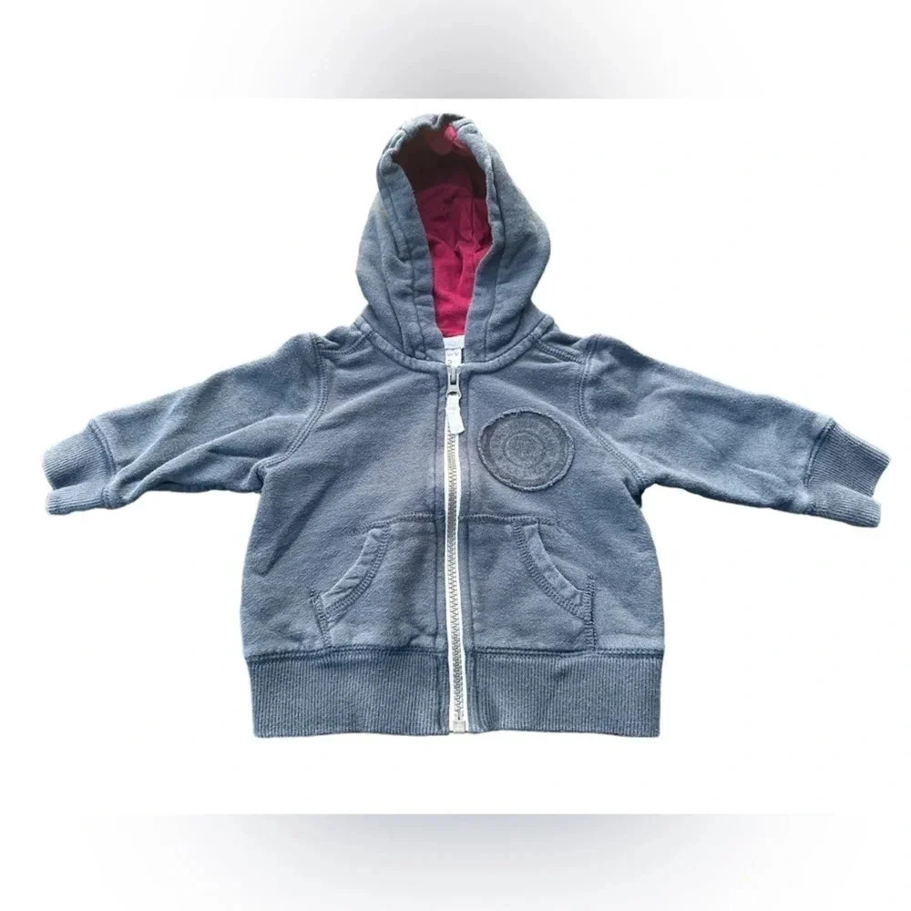 Carter’s Baby Boys Blue Zip-Up Hoodie Sweatshirt Size 12 Months